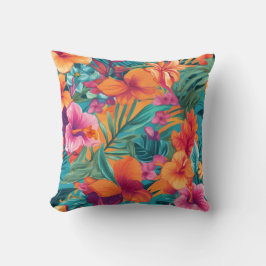 Almofada Beleza Vibrante Tropical Floral Interior 