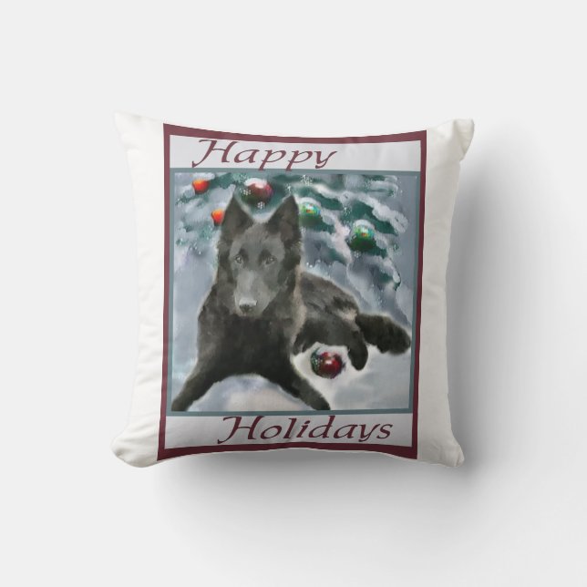 Almofada Belga - Sheepdog Natal (Frente)