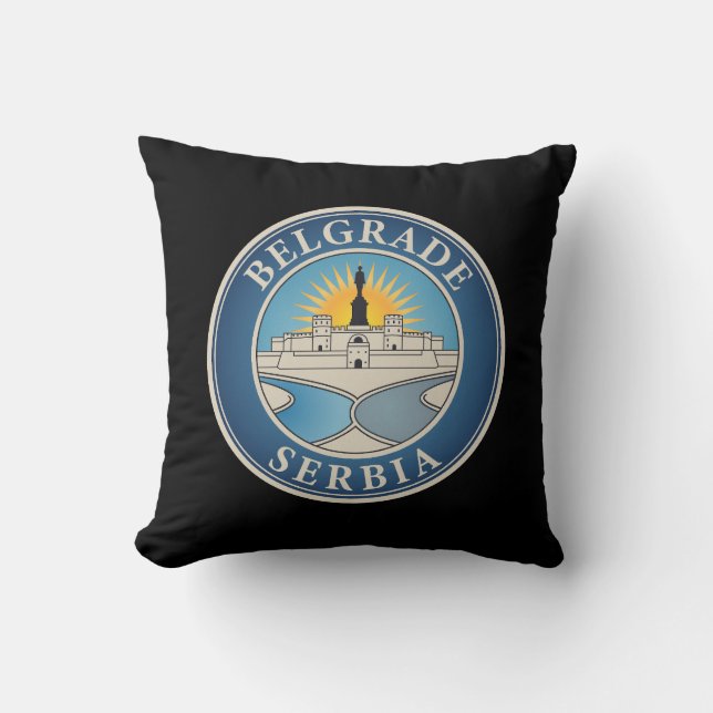 Almofada Belgrado Sérvia Europa Oriental (Frente)