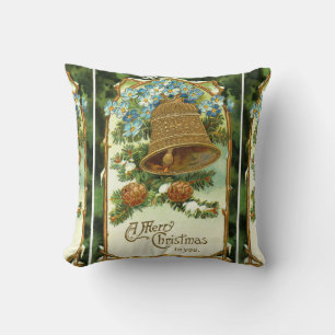 Almofada Bell de natais vintages e Pinecones