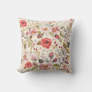 Almofada Belo desenho da flor da Rosa vermelha