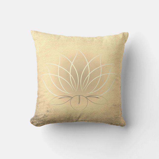 Almofada Belo Dourado Lotus, Zen (Frente)
