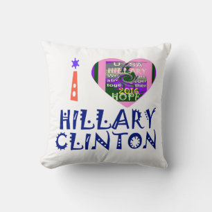 Almofada Belo e maravilhoso voto colorido na Hillary