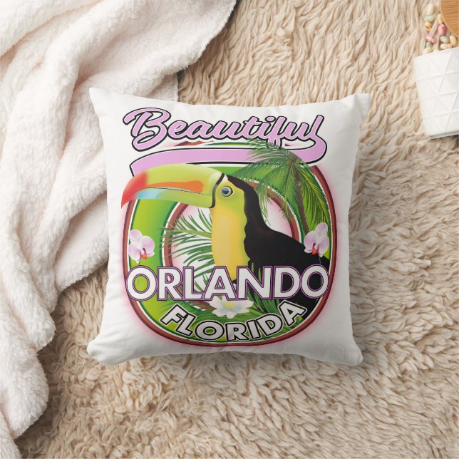 Almofada Belo logotipo de viagem Miami Orlando (Cobertor)