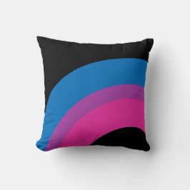 Almofada Belo Orgulho Bissexual Bandeira Arco-Íris Negro