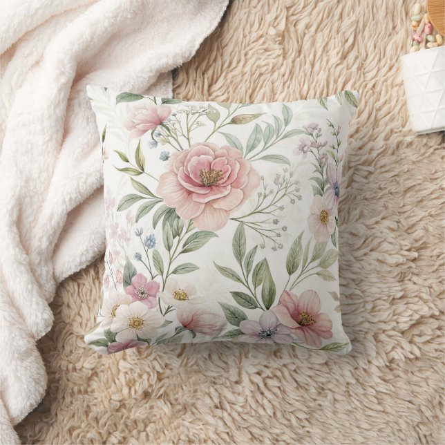 Almofada Belo Padrão de Flores (Cobertor)