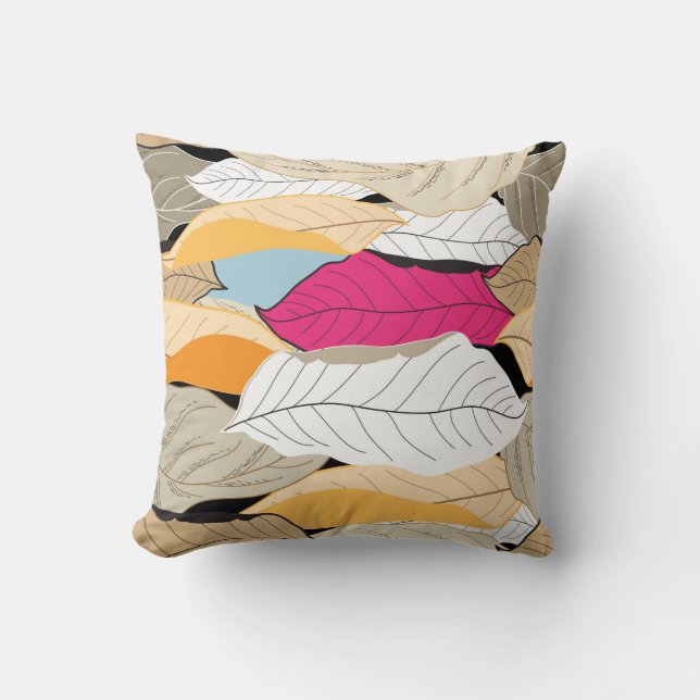 Almofada belo padrão de outono sem descontinuidades de lice (Frente)