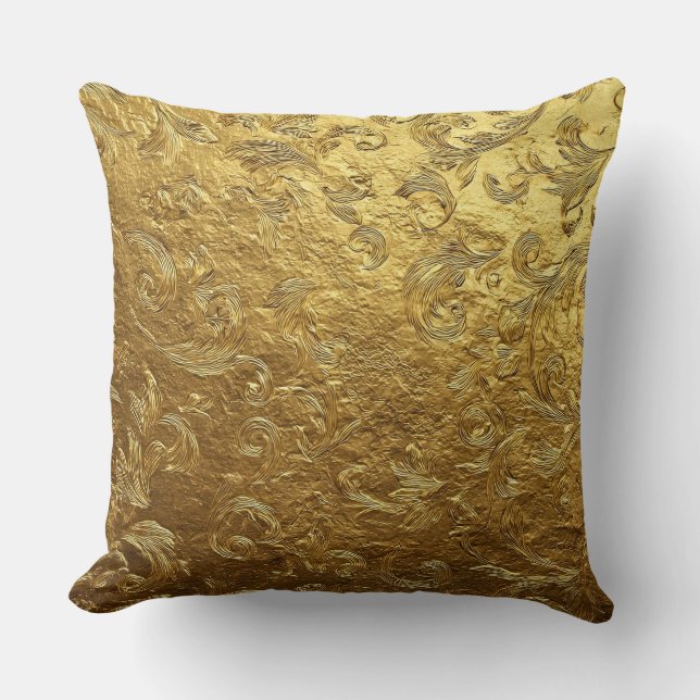 Almofada Belo padrão dourado (Frente)