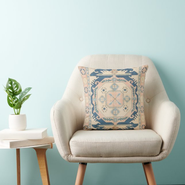 Almofada Belo Tapete Kilim Antigo Oriental (Cadeira)