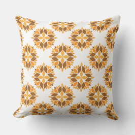 Almofada belo travesseiro de padrão floral castanho