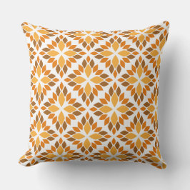 Almofada belo travesseiro de padrão floral castanho