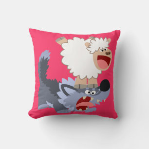 Almofada Belo Travesseiro decorativo de Cartoon Ovina e Lob