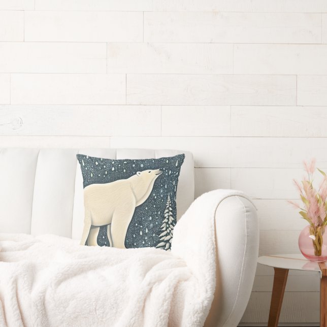 Almofada Belo Urso Polar Ártico (Sofá)