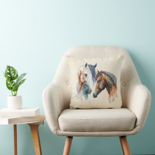 Almofada Belos Cavalos Estilo Boho Ocidental