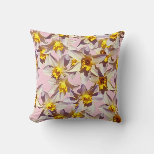 Almofada Belos Daffodils Flores Jogam Cushion (Frente)