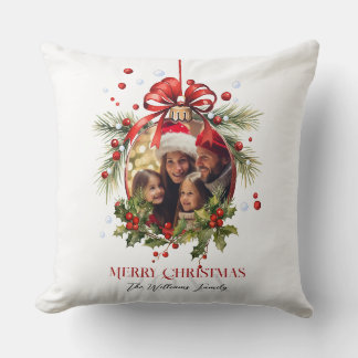 Almofada Belos feriados da família Bauble Frame