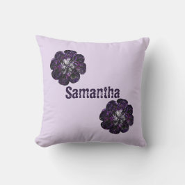 Almofada Bem-Vindo Ao Enfermeiro Mundial Das Flores Roxas