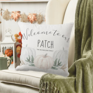 Almofada Bem-vindo ao nosso Nome Personalizado do Patch Pum