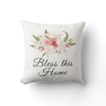 Bendiga Este Lar Projeto Floral em Aquarela para E