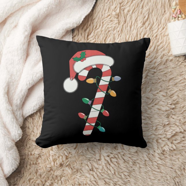 Almofada Bengala de Natal Doce Papai Noel Natal Miúdos  (Cobertor)