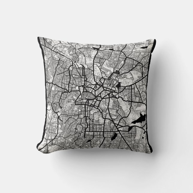 Almofada Bengaluru Karnataka Map (Frente)