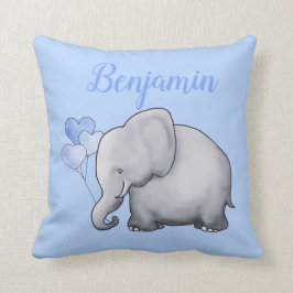 Almofada Berçário bonito personalizado adorável do elefante