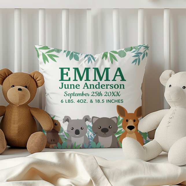 Almofada Berçário de Animais Fofos Australianos (Criador carregado)
