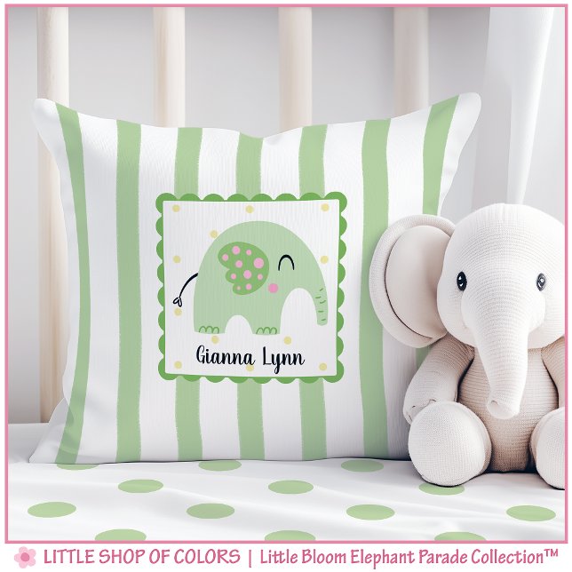 Almofada Berçário de Elefante Clover Personalizado (Criador carregado)