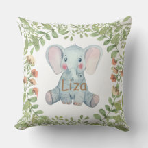 Berçário de elefantes com aquarelas personalizadas