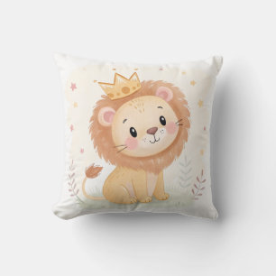 Almofada Berçário de Leão Bebê – Impressão de Animal Fofo p