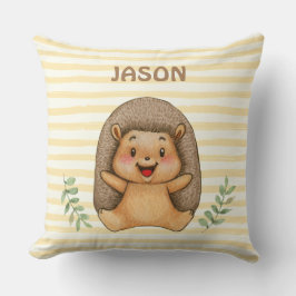 Almofada Berçário de listras de ourivesaria personalizado