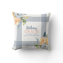 Berçário de Menina Azul Amarelo Floral Aquarela