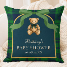 Berçário de Xadrez Verde Teddy Bear Pré-Vintage