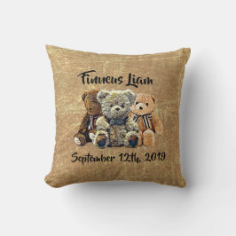 Almofada Berçário Personalizado de Urso de Pelúcia Menino