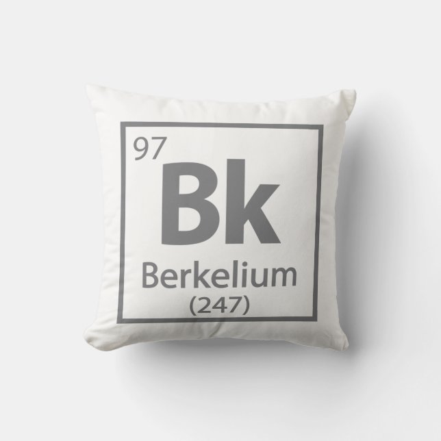 Almofada Berkelium - Mesa periódica da ciência de Berkeley (Frente)