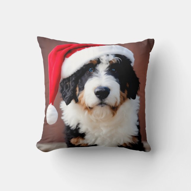 Almofada Bernedoodle Christmas (Frente)