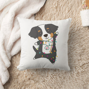 Almofada Bernese Feliz Natal Cães Felizes