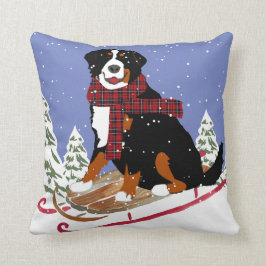 Almofada Bernese Mt Dog Sled