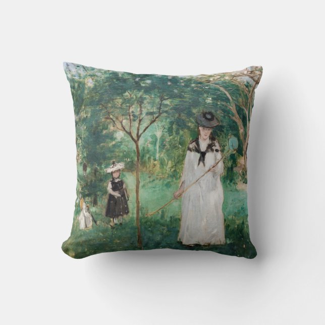 Almofada Berthe Morisot - A Caça às Borboletas (Frente)