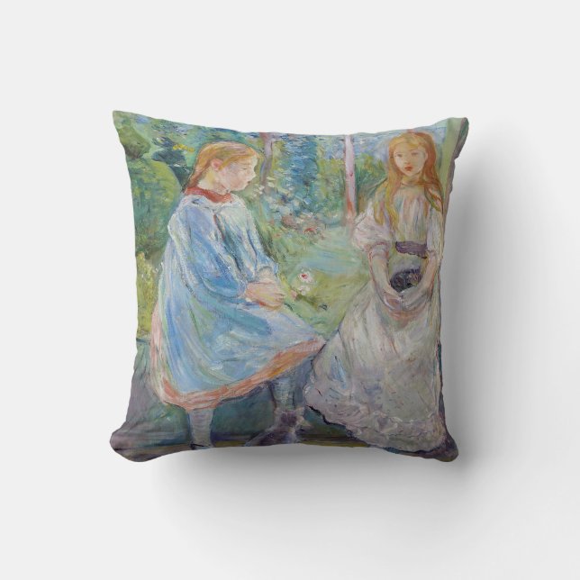 Almofada Berthe Morisot - Jovens Garotas na Janela (Frente)