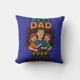 Almofada Best Dad Ever Father's Day Gift - Vintage Retro