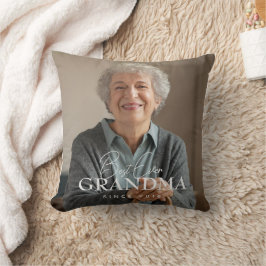 Almofada Best Ever Grandma Since 20XX Simple Elegant Photo