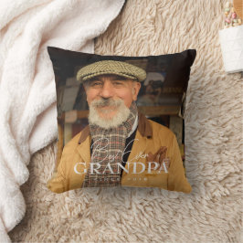 Almofada Best Ever Grandpa Since 20XX Simple Elegant Photo