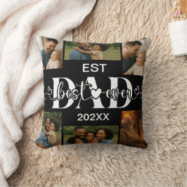 Almofada Best Father Ever Throw Pillow – Personalized Photo