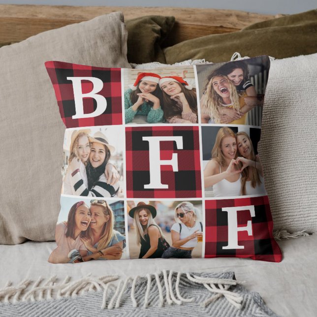 Almofada Best Friend BFF Photo Collage Friendship Gift  (Criador carregado)