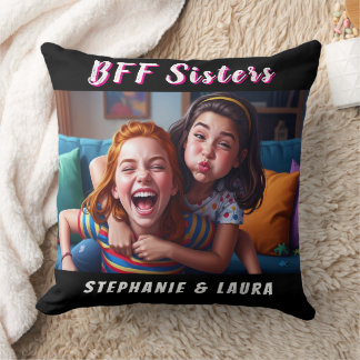 Almofada Best Friends Forever Sisters Funny 