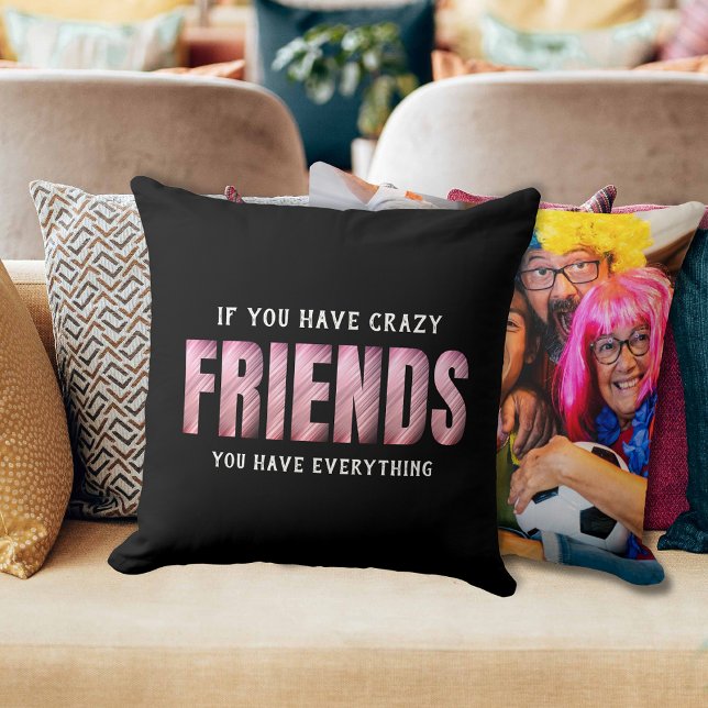 Almofada Best Friends Saying Photo Keepsake Throw Pillow (Criador carregado)