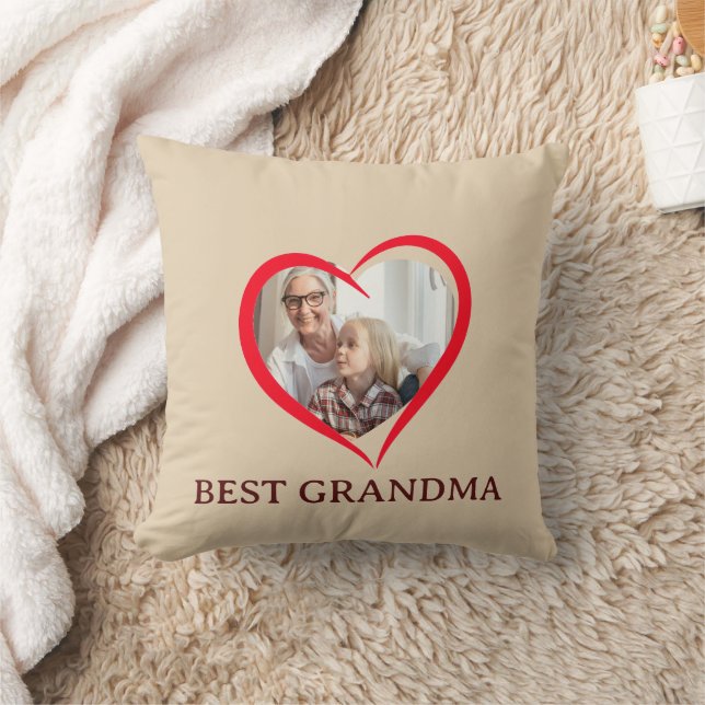 Almofada Best Grandma Personalized Throw Pillow Gift (Cobertor)