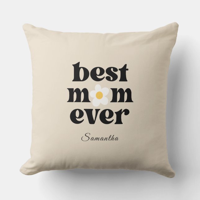 Almofada Best Mom Ever Personalized Mother's Day (Frente)