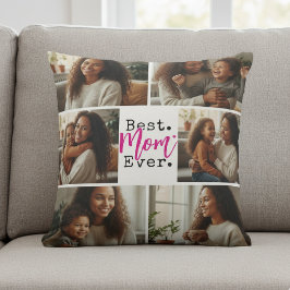 Almofada Best Mom Ever Photo Collage Birthday Mother's Day